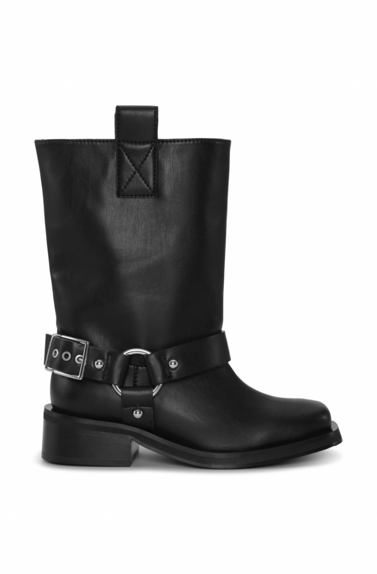 Biker Tubular Mid Shaft Boot 99 Black