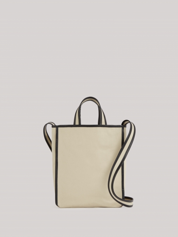 Crossbody tote canvas 170 beige / oil