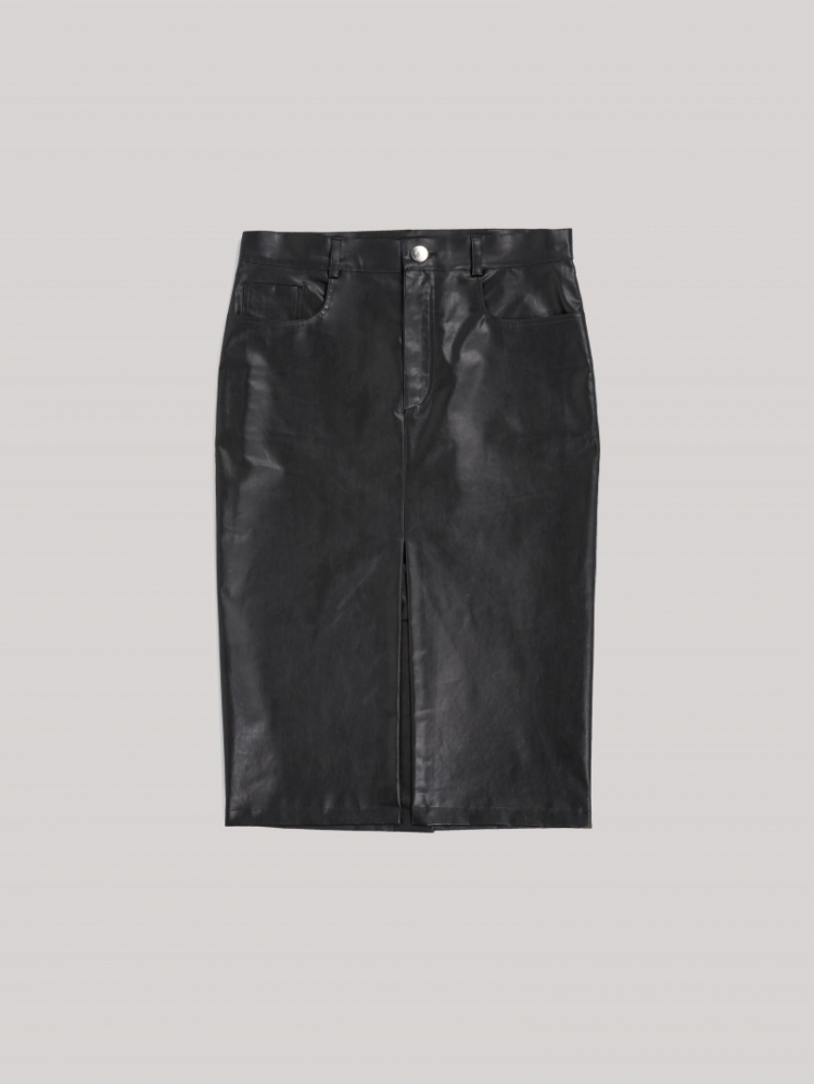 5-pocket skirt oil 1 black
