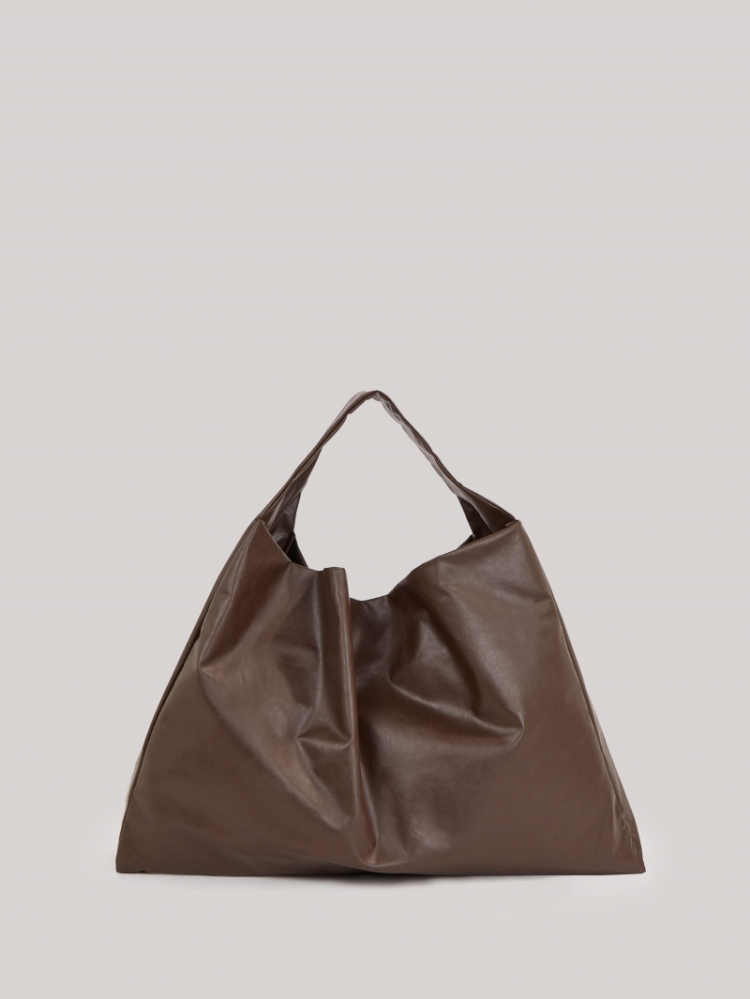 Tote shoulder oil 76 dark brown