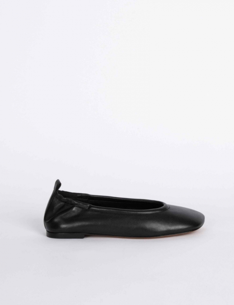 ID STRETCH BACK BALLET FLAT BA001 BLACK