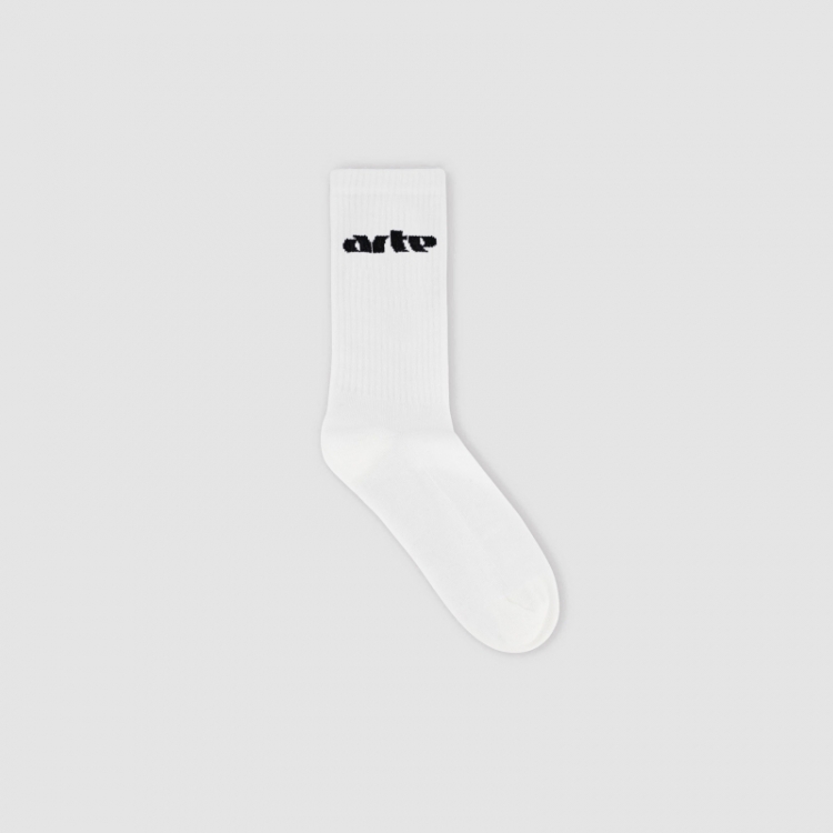 Arte Logo Horizontal Socks - White
