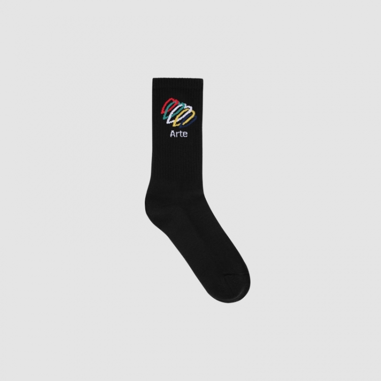 Arte Hearts Socks - Black