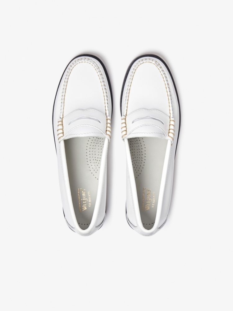 Penny 10 White Lthr w