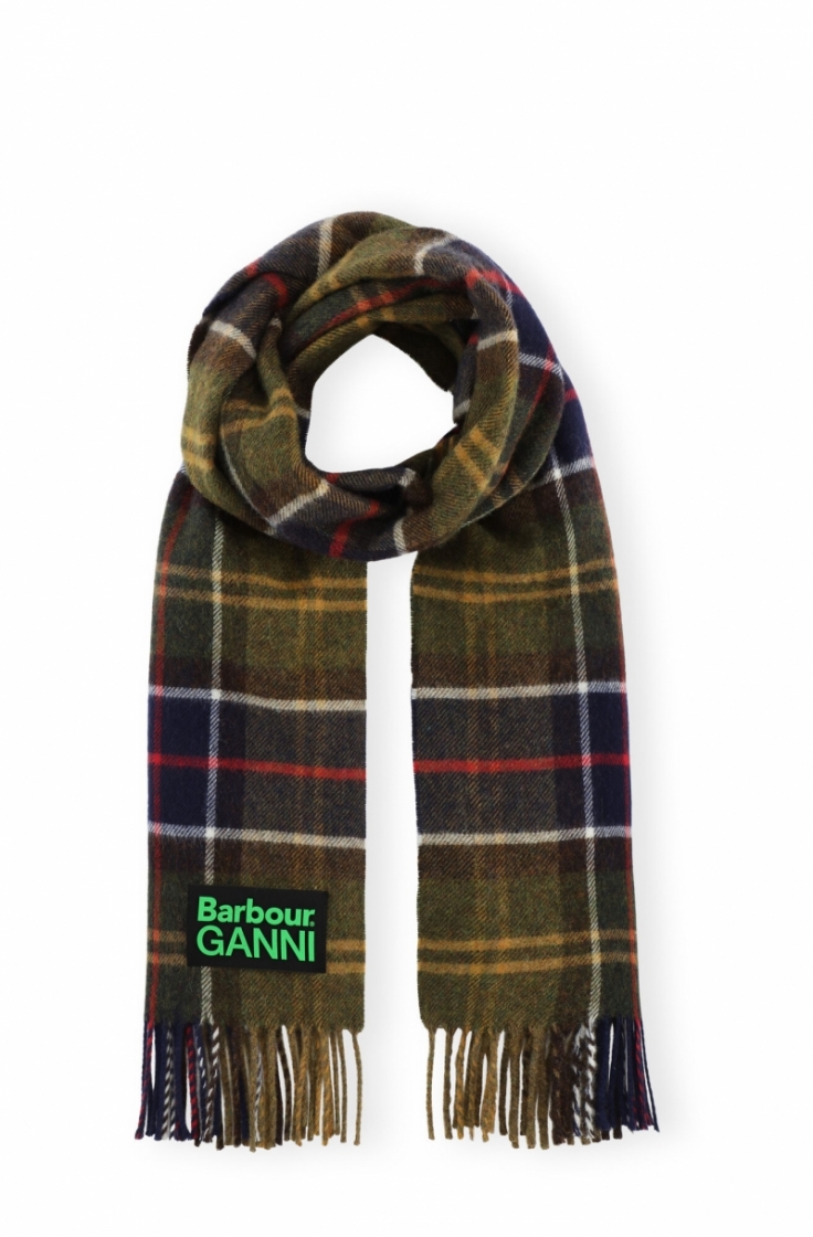 Ganni x Barbour Tartan Scarf Classic Tartan