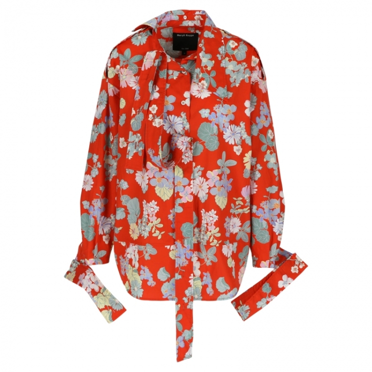 DECONSTRUCTED SHIRT - RED MULTI