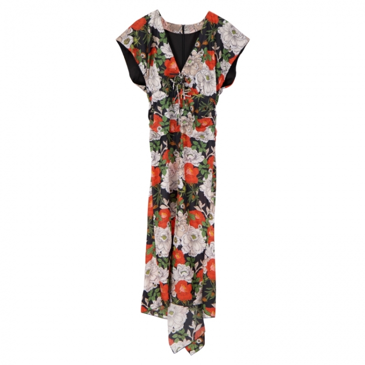 FLARED SUMMER DRESS - RED MULTI