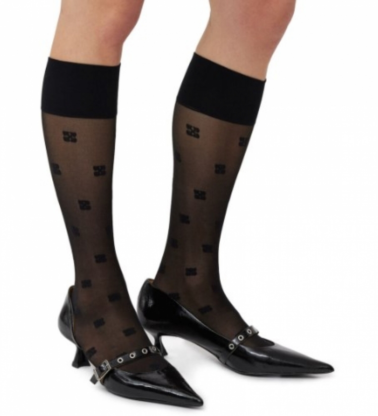 Butterfly Lace Socks Black