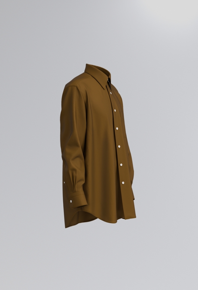 BUTTONED SHIRT - Tobacco