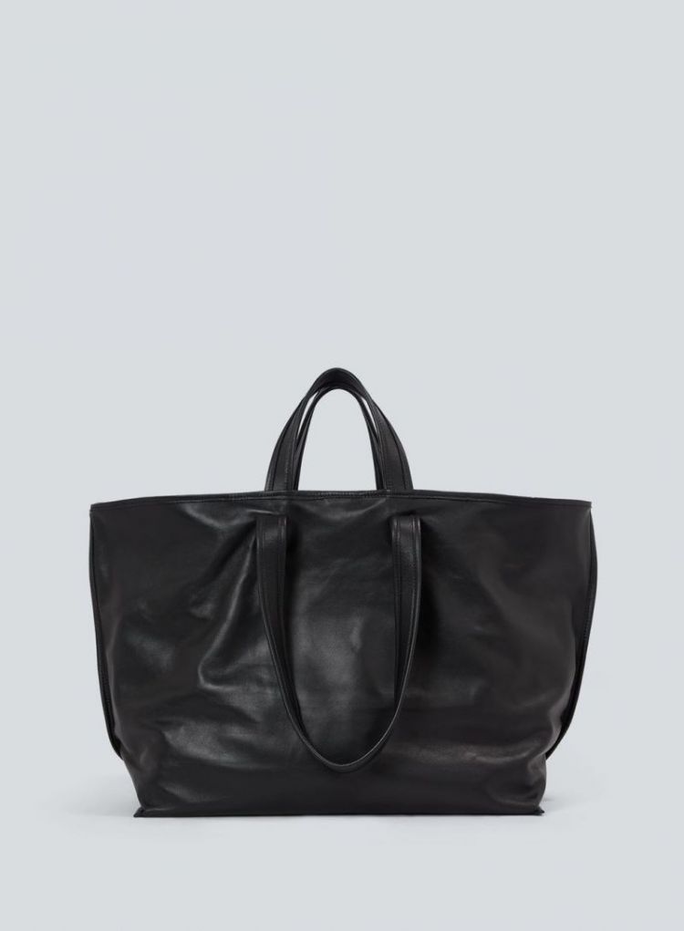 Tote calf leather black