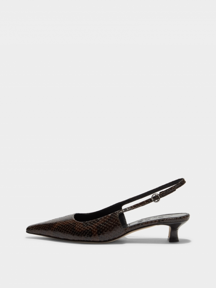 CATRINA SNAKE PRINT CALF LEATH Moka