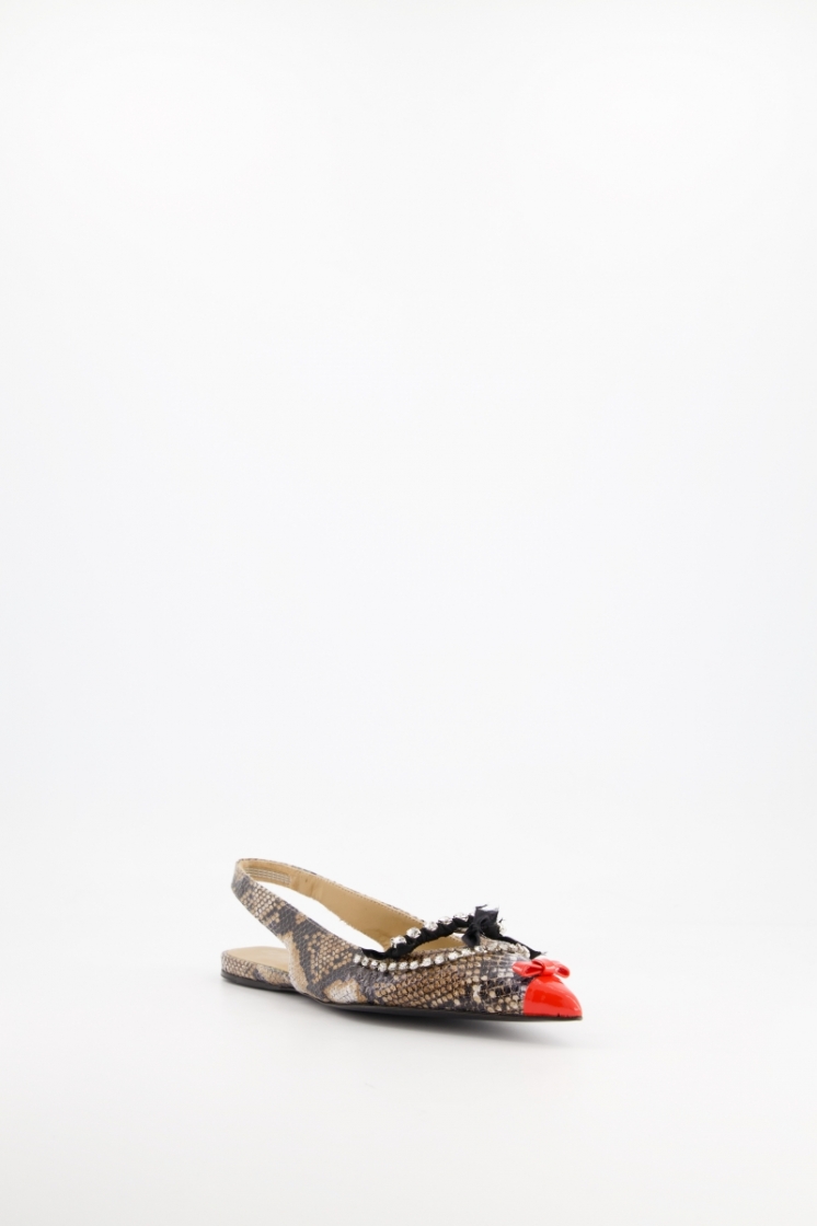 MIKY SLING BACK SNAKE RED