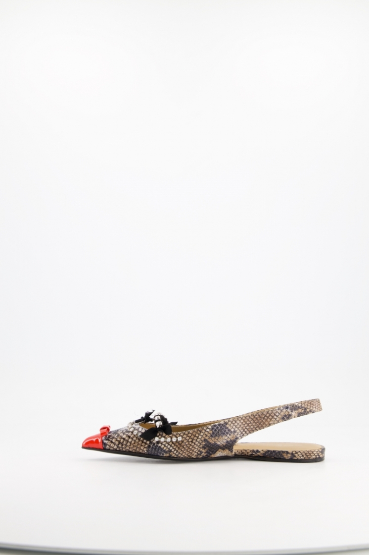 MIKY SLING BACK SNAKE RED