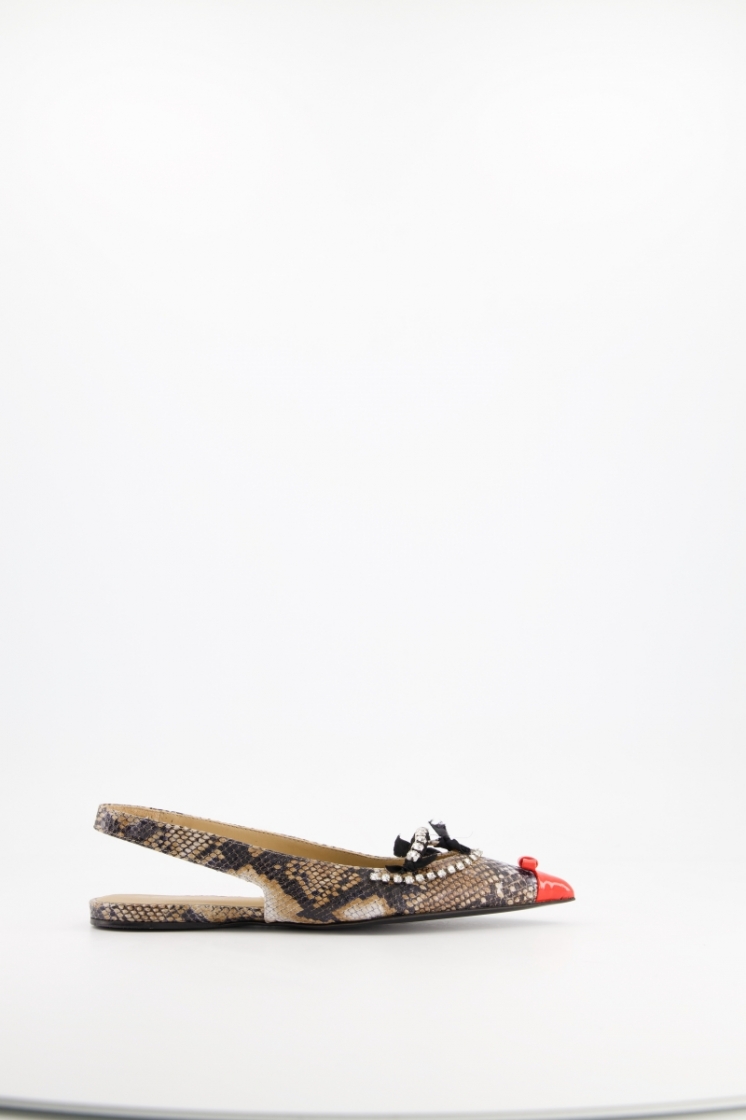 MIKY SLING BACK SNAKE RED