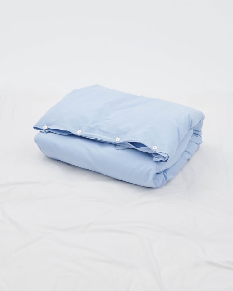 Cotton Percale Duvet Covers 24 Morning Blue