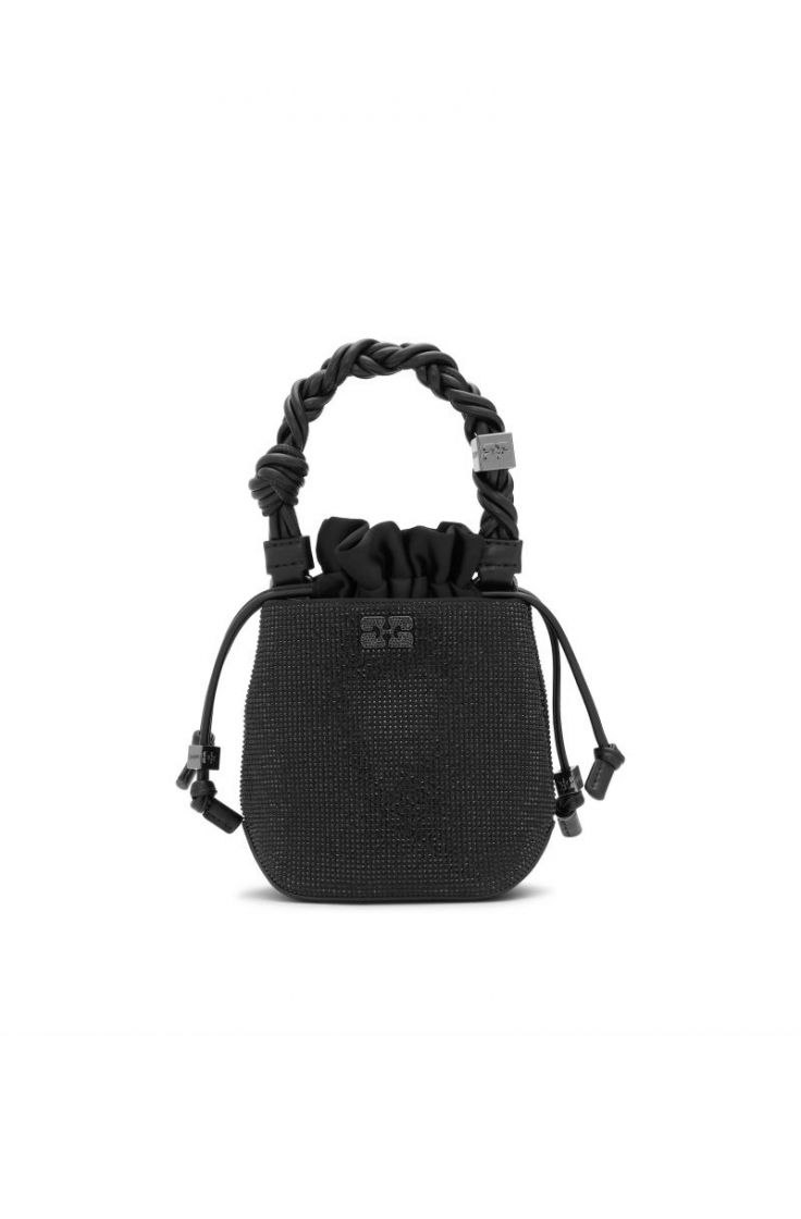 Ganni Bou Bucket Mini Strass - Black