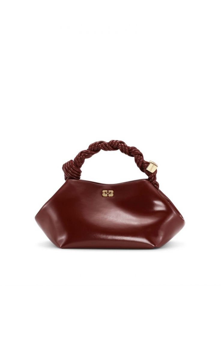 Ganni Bou Bag Small Patent Ole - Burgundy