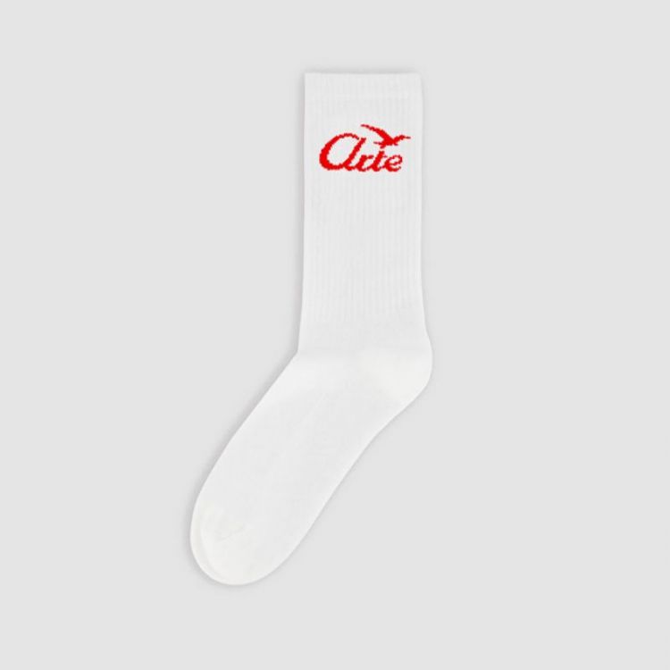 Logo bird socks - White