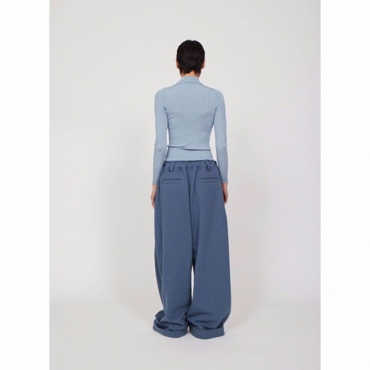 DRAWSTRING CHINO BLUE