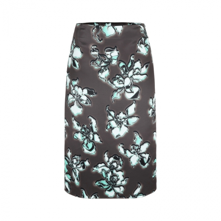 MIDI STRAIGHT SKIRT BROWN