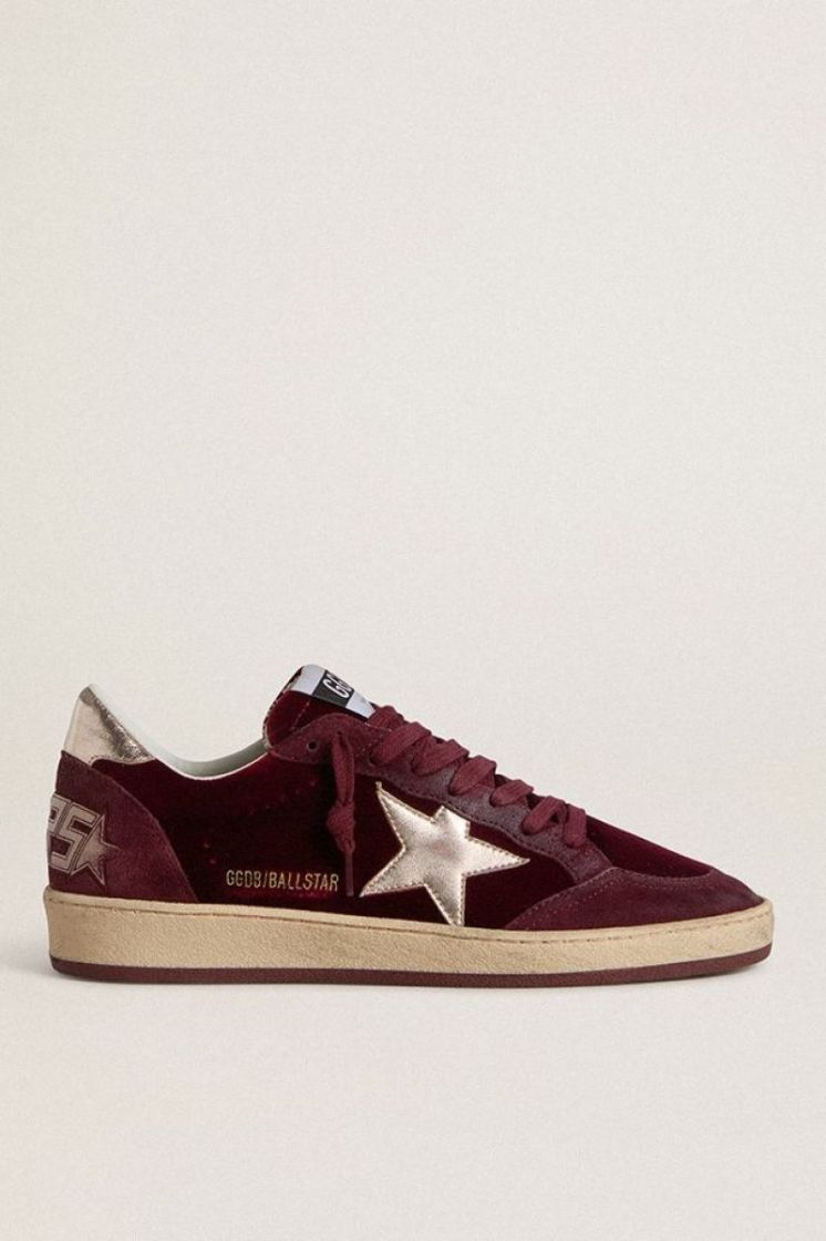 BALLSTAR VELVET UPPER SUEDE TO - RUBY RED/SILV