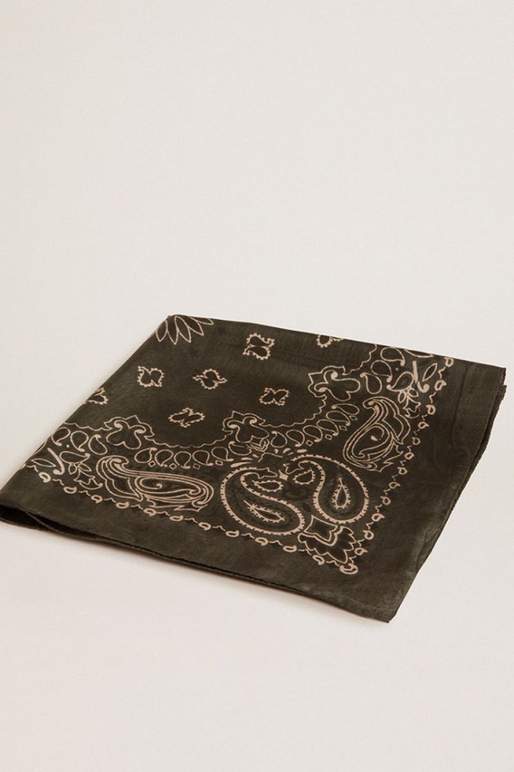 GOLDEN FOULARD PAISLEY PRINT S - MOSS GREEN