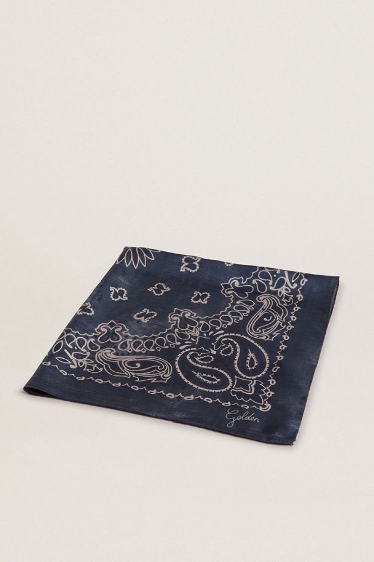 GOLDEN FOULARD PAISLEY PRINT S - DENIM BLUE