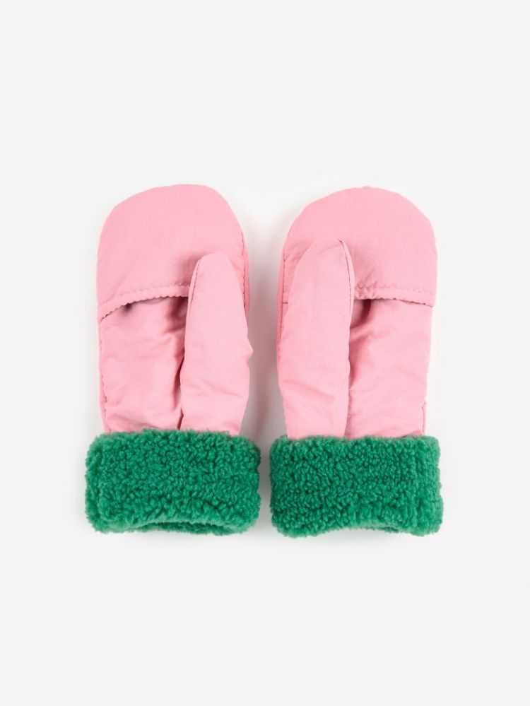 Bobo Choses bicolor mittens 661 PINK