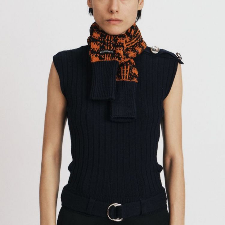 TERRAZO MERINO - ORANGE / BLAC