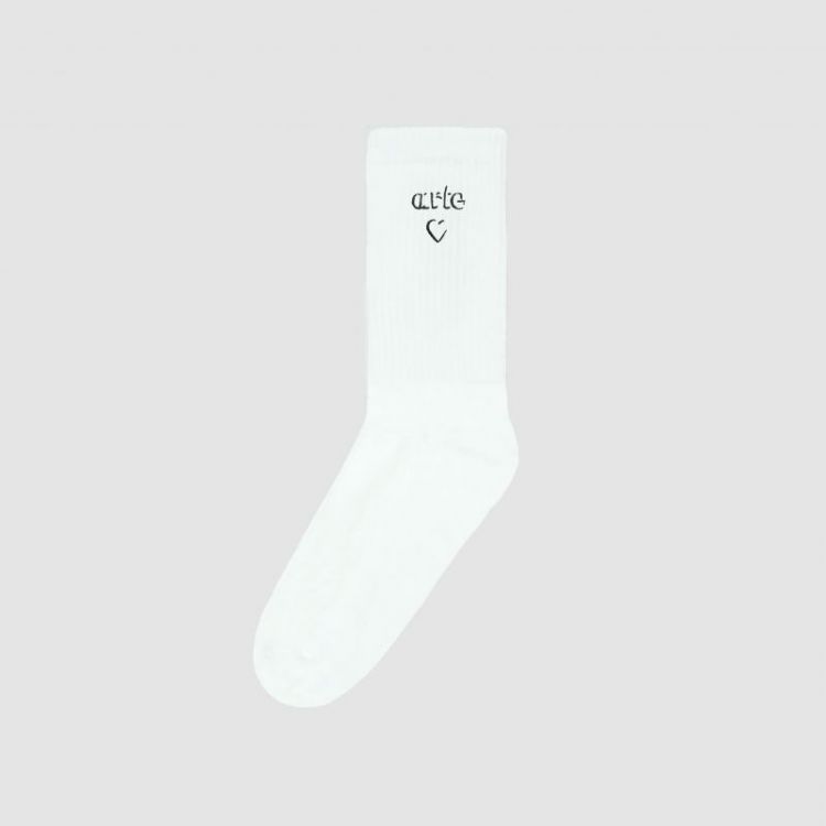 Heart Logo Socks 100 White