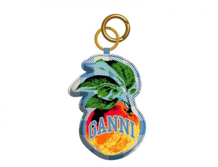Apple Keyring Velvet - Alaskan Blue