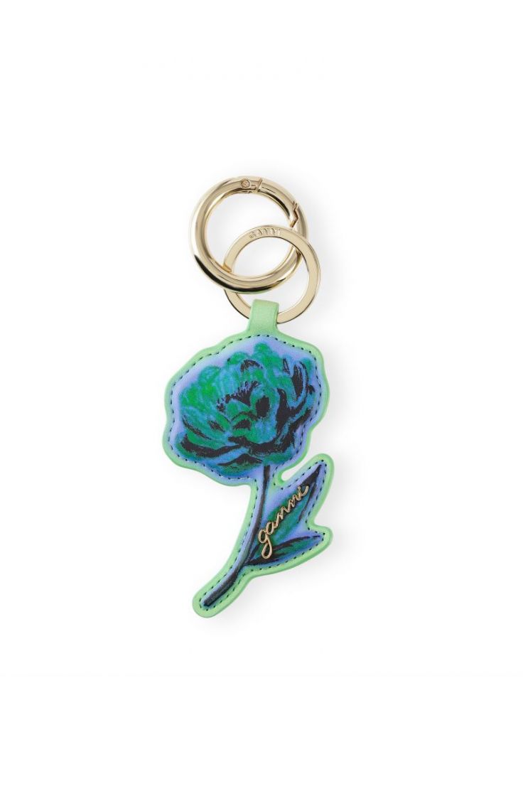 Flower Keyring - Stone Green