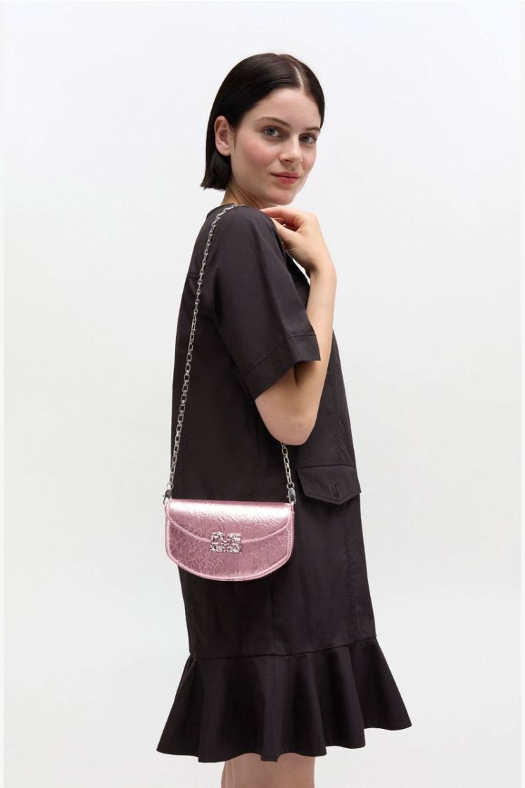 Lulu Wallet On Chain Crushed - Silver Pink