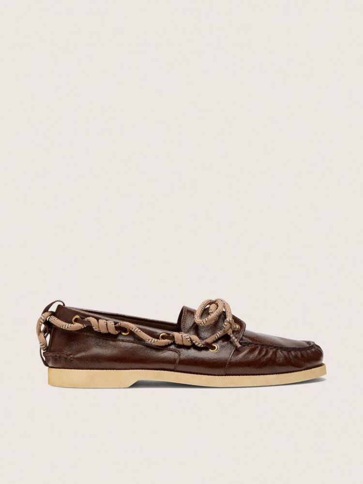 BOAT MOCASSIN - DARK BROWN