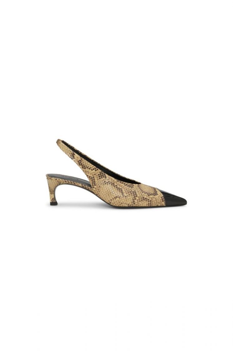 Leather Slingback Pump - Jojoba Comb.