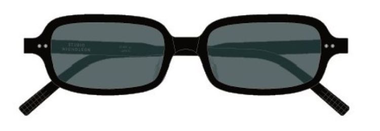 SUNGLASSES - RECTANGLE - BLACK