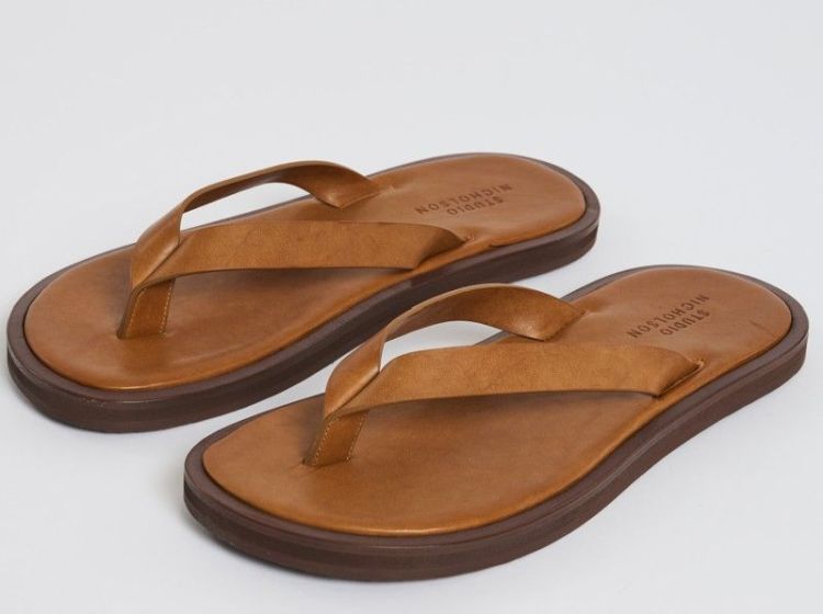 FOOTBED THONG - CUOIO
