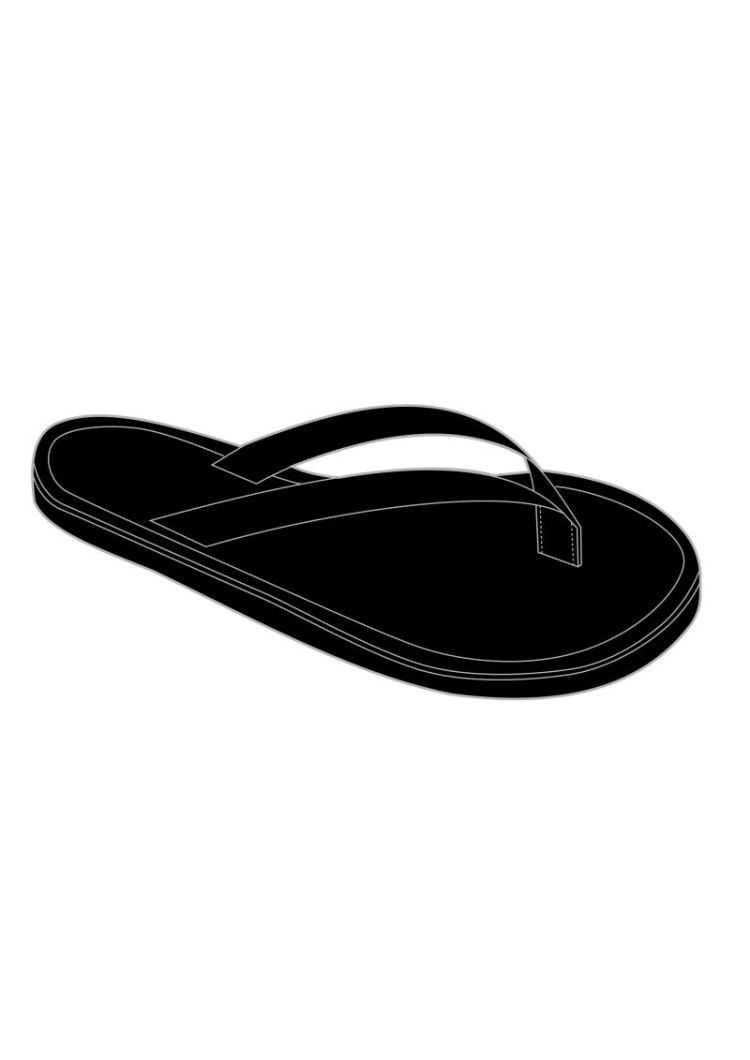 FOOTBED THONG - BLACK