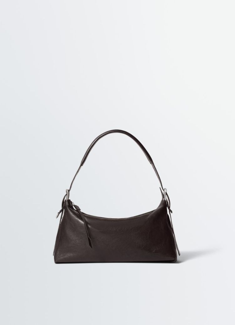 BELTED BAGUETTE BAG BR490 DARK CHOC