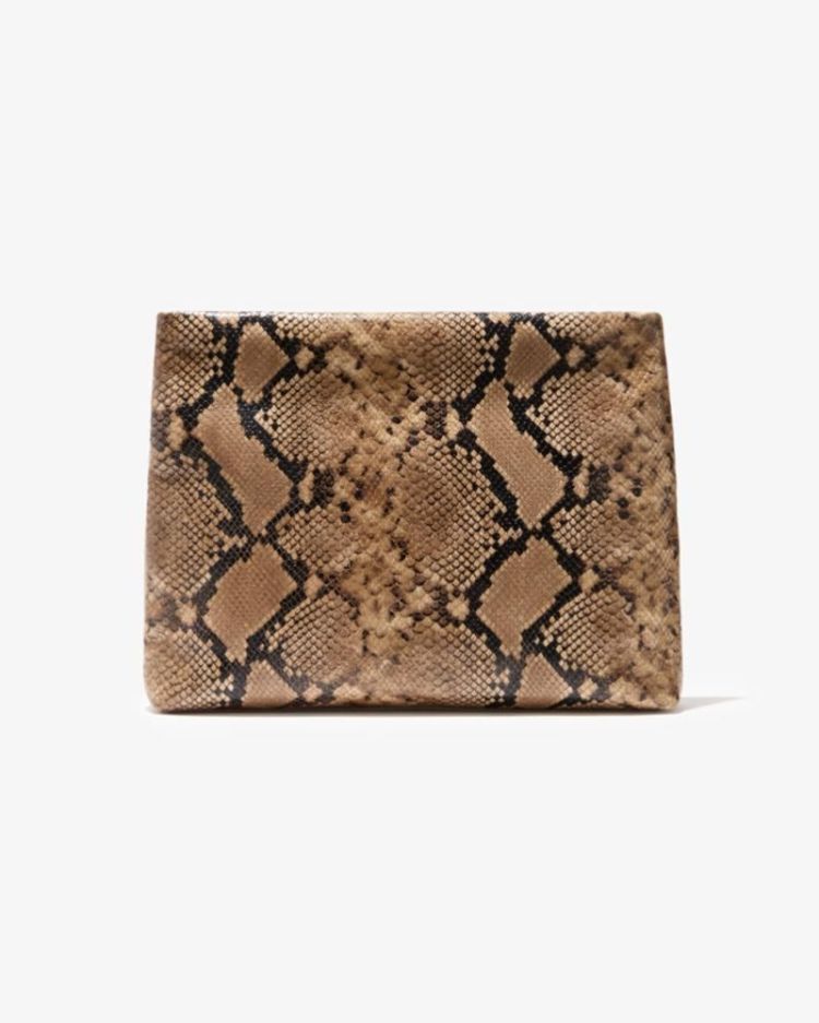 JERRY CLUTCH - TAUPE SNAKESK