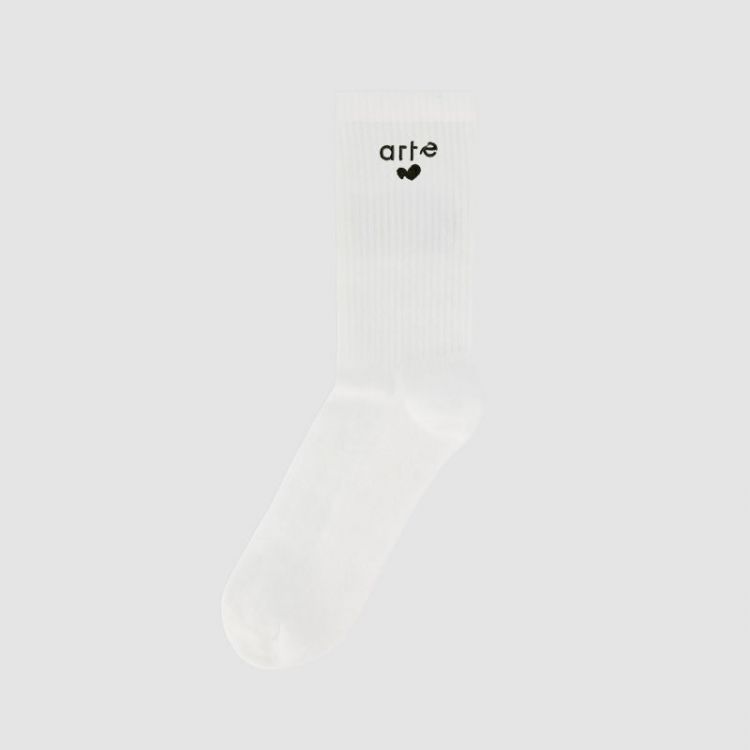 Heart Logo Socks 100 White