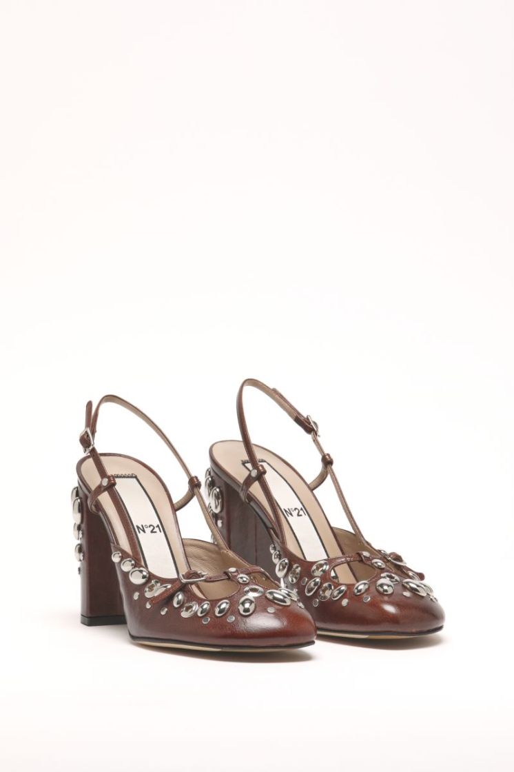 Slingback Calf Leather - Chestnut