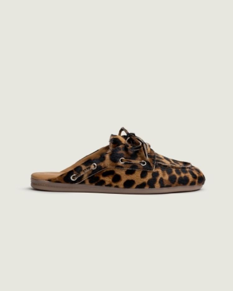 Boat Loafer Mule - Animal 704 Leopard