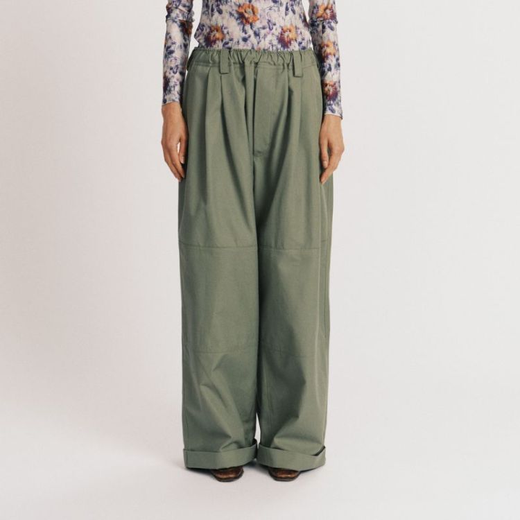 WORKWEAR DRAWSTRING CHINO - OLIVE GREEN