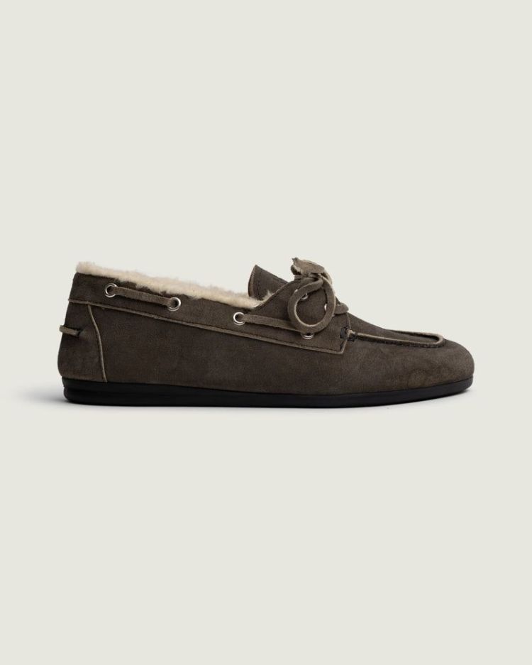 Boat Loafer Brushed Fur Suede 305 DAY GREY