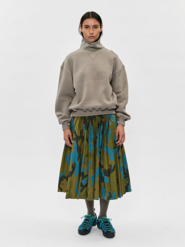 PULL-ON PLEATED SKIRT - BOYSENBERRY