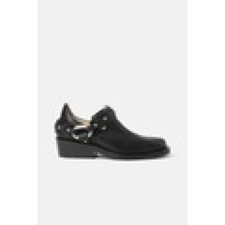 BIKER LINE ANKLE BOOTS BLACK