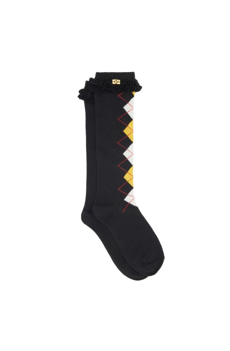 Argyle Socks - Black
