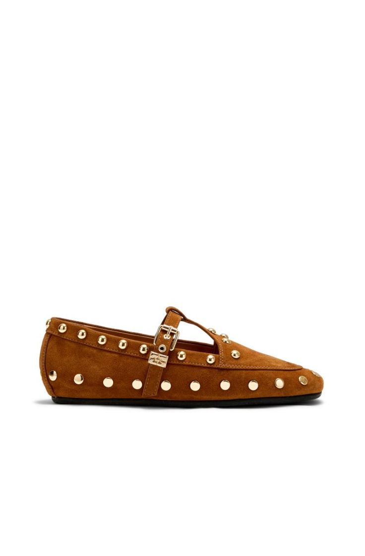 Mary Jenny Studs Suede - Caramel Café