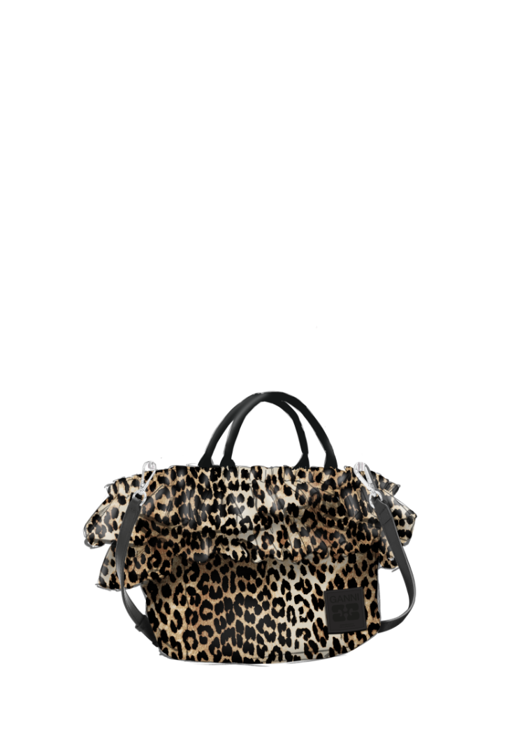 Mini Shopper Ruffle Print - Leopard